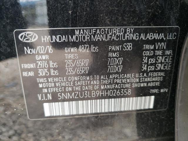 Photo 13 VIN: 5NMZU3LB9HH026358 - HYUNDAI SANTA FE S 