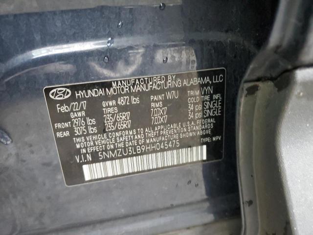 Photo 12 VIN: 5NMZU3LB9HH045475 - HYUNDAI SANTA FE S 