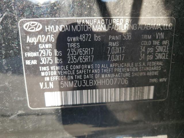 Photo 13 VIN: 5NMZU3LBXHH007706 - HYUNDAI SANTA FE S 