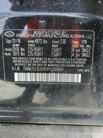 Photo 12 VIN: 5NMZU3LBXHH016664 - HYUNDAI SANTA FE 