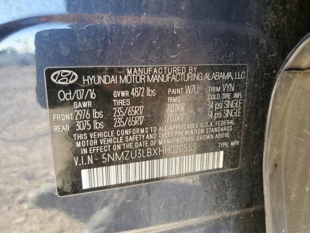 Photo 12 VIN: 5NMZU3LBXHH020553 - HYUNDAI SANTA FE S 