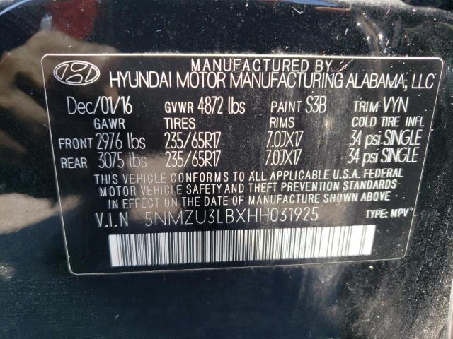 Photo 11 VIN: 5NMZU3LBXHH031925 - HYUNDAI SANTA FE S 