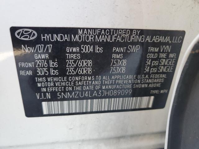 Photo 11 VIN: 5NMZU4LA3JH089099 - HYUNDAI SANTA FE S 