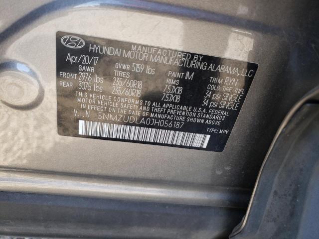 Photo 12 VIN: 5NMZUDLA0JH056187 - HYUNDAI SANTA FE S 