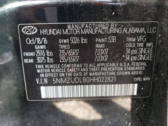 Photo 12 VIN: 5NMZUDLB0HH022821 - HYUNDAI SANTA FE S 