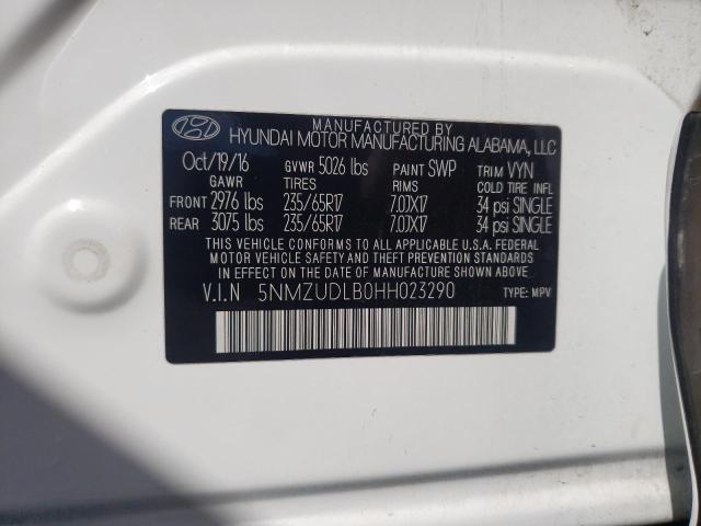 Photo 9 VIN: 5NMZUDLB0HH023290 - HYUNDAI SANTA FE S 