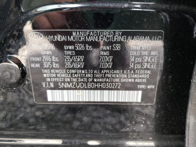 Photo 9 VIN: 5NMZUDLB0HH030272 - HYUNDAI SANTA FE S 