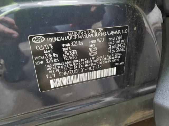 Photo 12 VIN: 5NMZUDLB1HH021578 - HYUNDAI SANTA FE S 