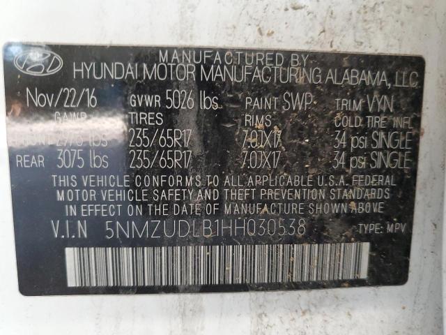 Photo 9 VIN: 5NMZUDLB1HH030538 - HYUNDAI SANTA FE S 