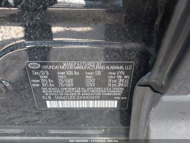 Photo 8 VIN: 5NMZUDLB1HH034119 - HYUNDAI SANTA FE SPORT 