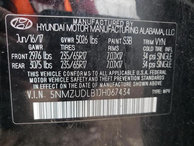 Photo 11 VIN: 5NMZUDLB1JH067434 - HYUNDAI SANTA FE 