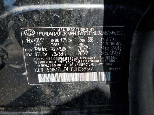 Photo 12 VIN: 5NMZUDLB1JH089272 - HYUNDAI SANTA FE 