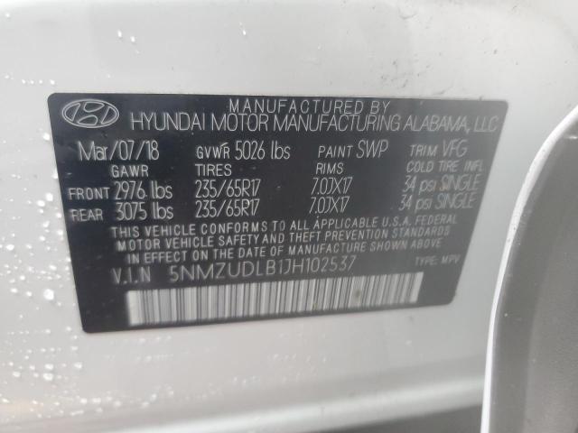 Photo 13 VIN: 5NMZUDLB1JH102537 - HYUNDAI SANTA FE S 