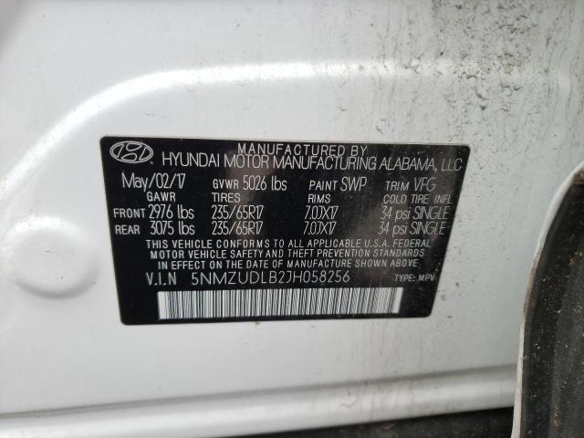 Photo 12 VIN: 5NMZUDLB2JH058256 - HYUNDAI SANTA FE S 