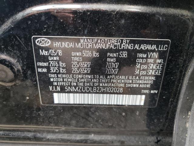 Photo 12 VIN: 5NMZUDLB2JH102028 - HYUNDAI SANTA FE 