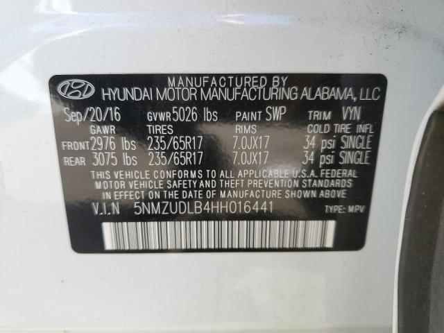 Photo 9 VIN: 5NMZUDLB4HH016441 - HYUNDAI SANTA FE S 