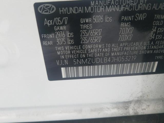 Photo 9 VIN: 5NMZUDLB4JH053219 - HYUNDAI SANTA FE S 