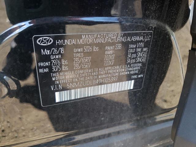 Photo 11 VIN: 5NMZUDLB4JH105397 - HYUNDAI SANTA FE S 