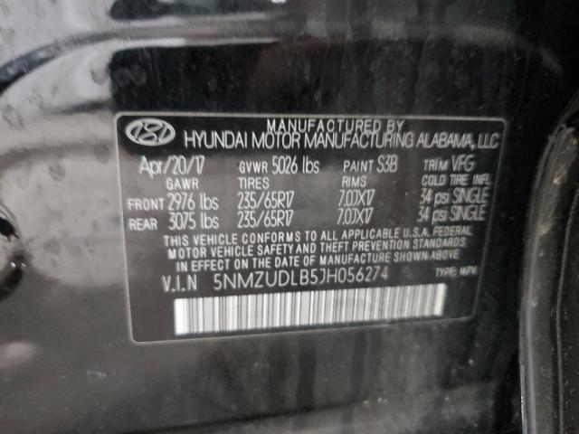 Photo 12 VIN: 5NMZUDLB5JH056274 - HYUNDAI SANTA FE 