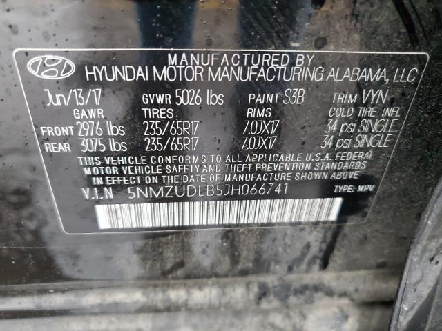 Photo 12 VIN: 5NMZUDLB5JH066741 - HYUNDAI SANTA FE S 