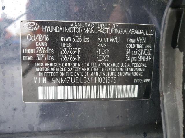 Photo 13 VIN: 5NMZUDLB6HH021575 - HYUNDAI SANTA FE S 