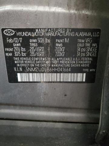 Photo 12 VIN: 5NMZUDLB6HH041664 - HYUNDAI SANTA FE S 