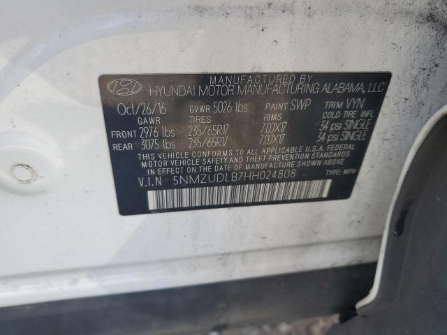 Photo 12 VIN: 5NMZUDLB7HH024808 - HYUNDAI SANTA FE S 