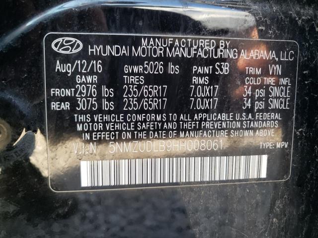 Photo 11 VIN: 5NMZUDLB9HH008061 - HYUNDAI SANTA FE 