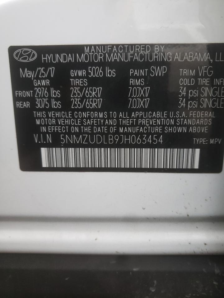 Photo 12 VIN: 5NMZUDLB9JH063454 - HYUNDAI SANTA FE 