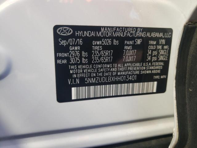 Photo 13 VIN: 5NMZUDLBXHH013401 - HYUNDAI SANTA FE 