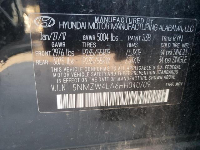 Photo 12 VIN: 5NMZW4LA6HH040709 - HYUNDAI SANTA FE S 