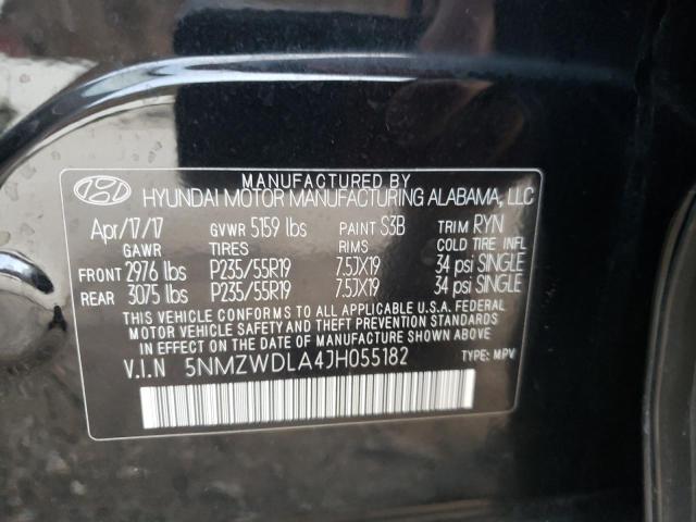 Photo 9 VIN: 5NMZWDLA4JH055182 - HYUNDAI SANTA FE S 