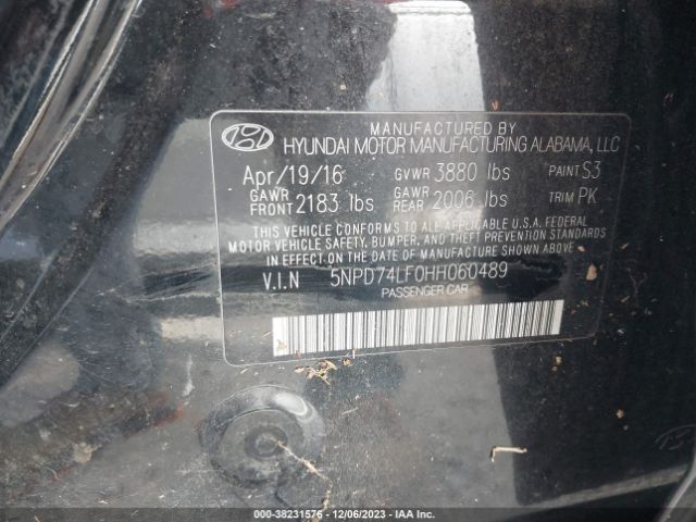 Photo 8 VIN: 5NPD74LF0HH060489 - HYUNDAI ELANTRA 