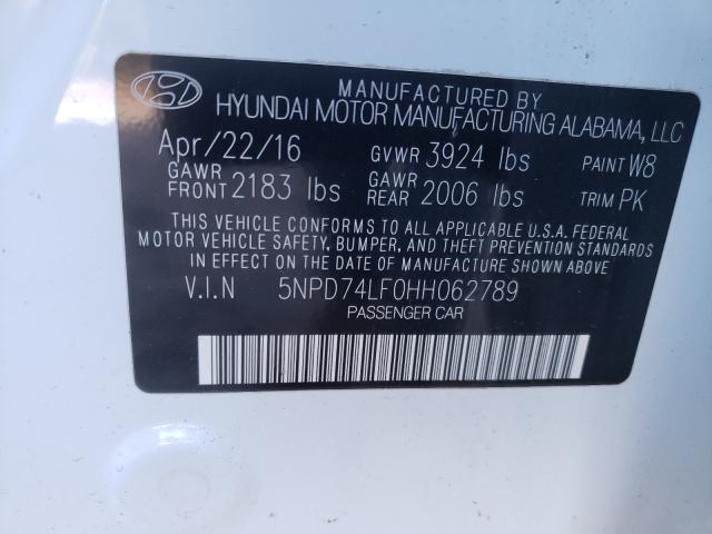 Photo 9 VIN: 5NPD74LF0HH062789 - HYUNDAI ELANTRA SE 