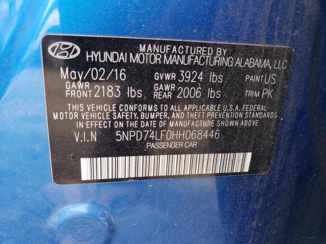 Photo 11 VIN: 5NPD74LF0HH068446 - HYUNDAI ELANTRA SE 