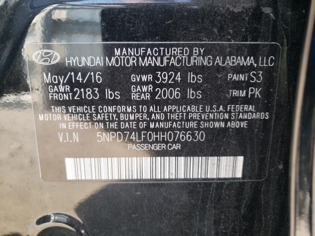 Photo 9 VIN: 5NPD74LF0HH076630 - HYUNDAI ELANTRA SE 