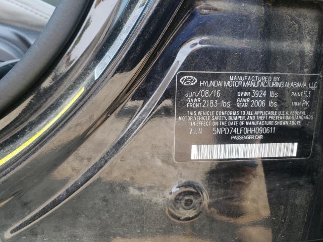 Photo 9 VIN: 5NPD74LF0HH090611 - HYUNDAI ELANTRA SE 