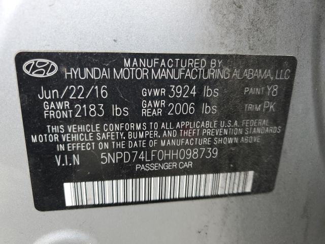 Photo 11 VIN: 5NPD74LF0HH098739 - HYUNDAI ELANTRA 