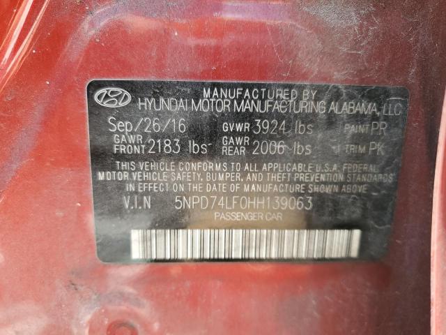 Photo 9 VIN: 5NPD74LF0HH139063 - HYUNDAI ELANTRA SE 