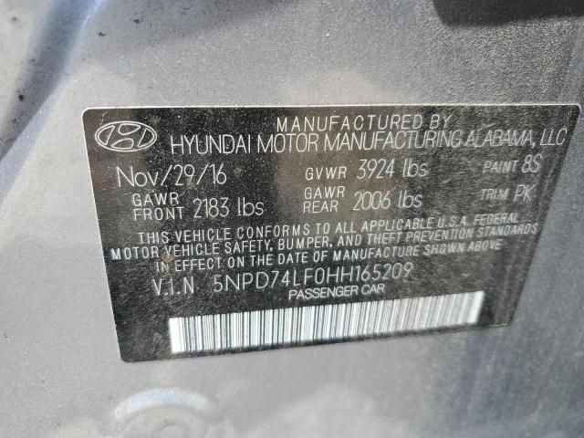 Photo 9 VIN: 5NPD74LF0HH165209 - HYUNDAI ELANTRA SE 