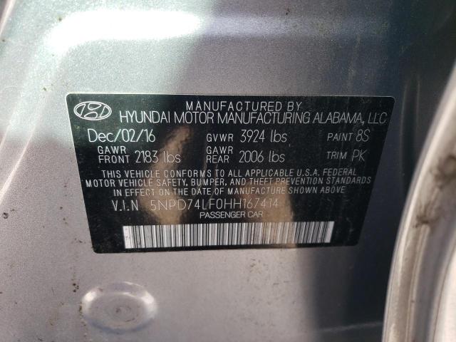 Photo 12 VIN: 5NPD74LF0HH167414 - HYUNDAI ELANTRA 