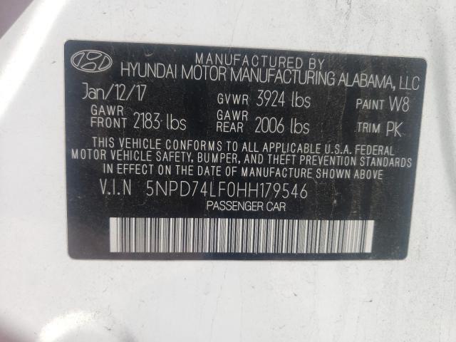 Photo 9 VIN: 5NPD74LF0HH179546 - HYUNDAI ELANTRA 