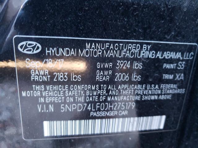 Photo 9 VIN: 5NPD74LF0JH275179 - HYUNDAI ELANTRA 