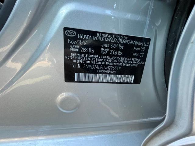 Photo 9 VIN: 5NPD74LF0JH296548 - HYUNDAI ELANTRA 