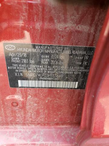 Photo 12 VIN: 5NPD74LF0JH353640 - HYUNDAI ELANTRA SE 