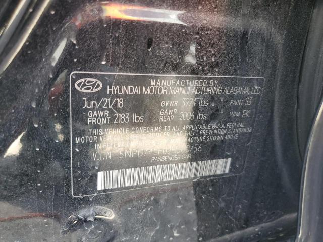 Photo 12 VIN: 5NPD74LF0JH380756 - HYUNDAI ELANTRA SE 