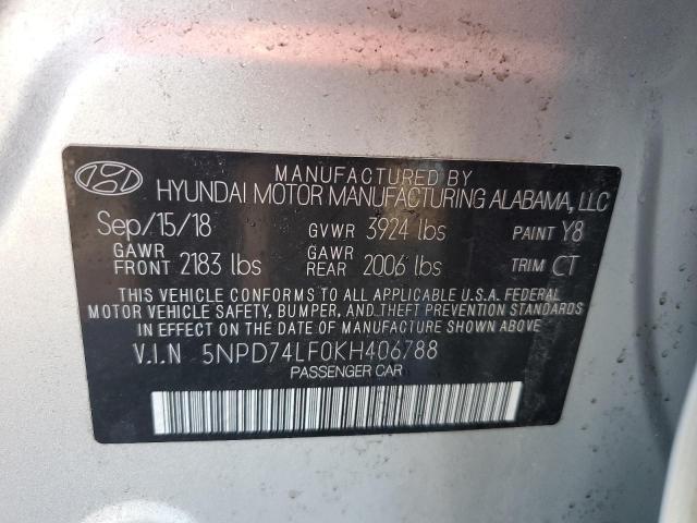 Photo 11 VIN: 5NPD74LF0KH406788 - HYUNDAI ELANTRA 