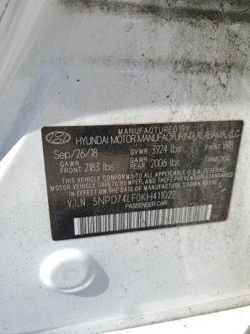 Photo 12 VIN: 5NPD74LF0KH411022 - HYUNDAI ELANTRA SE 