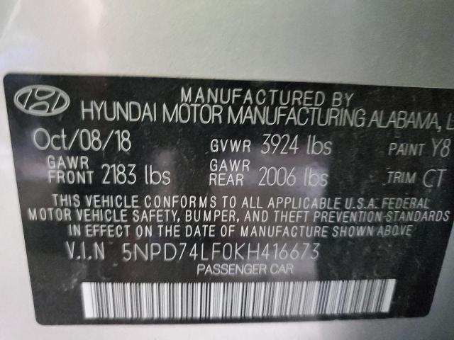 Photo 11 VIN: 5NPD74LF0KH416673 - HYUNDAI ELANTRA 