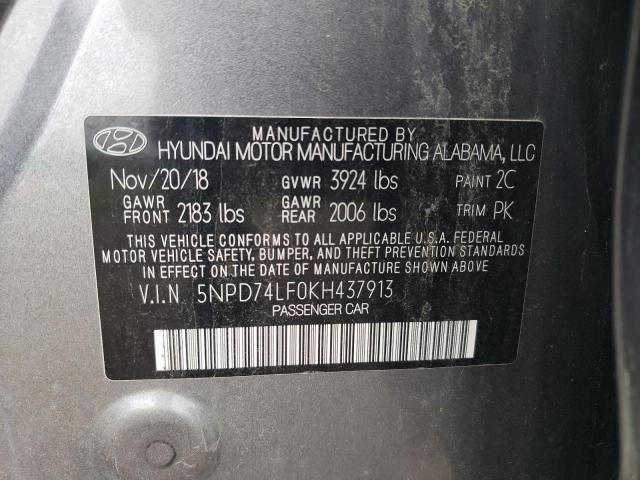 Photo 11 VIN: 5NPD74LF0KH437913 - HYUNDAI ELANTRA SE 